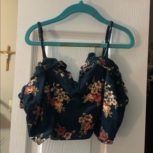 flowery crop top